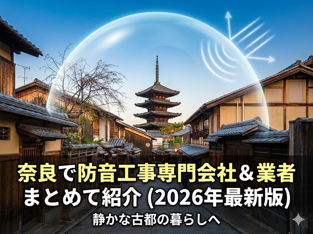 奈良で防音工事専門会社＆業者まとめて紹介2026
